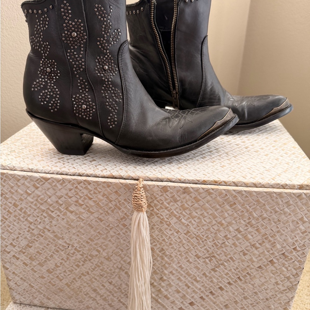Old Gringo Black Studded Ankle Boots